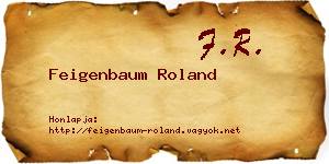 Feigenbaum Roland névjegykártya